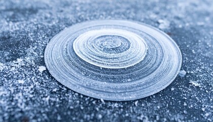 Obraz premium Intricate ice formation captured in nature frozen landscape macro photography winter scene close-up perspective natural beauty