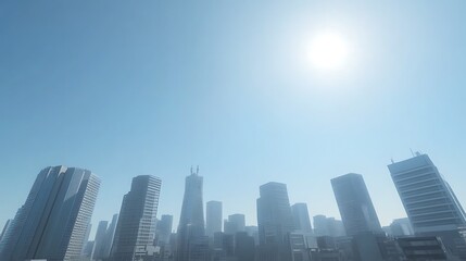 Fototapeta premium Tower skyline in Tokyo under glowing evening clouds high resolution picture