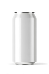 Aluminium soda can mock up, isolated on white background