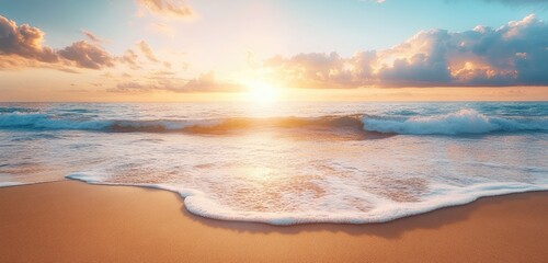 Golden Sunset Beach Scene (6)