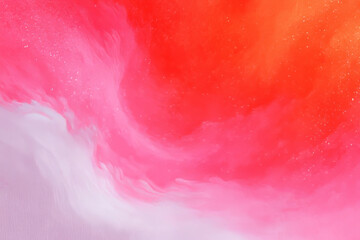 Swirling nebula of pink-tinted dreams evokes cosmic whispers, hues of Holi celebration merging with serene tranquility