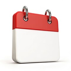 Blank Calendar Mockup on White Background for Promotional Use