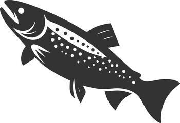 Vector trout fish silhouette