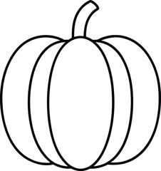 baby pumpkin icon line art vector illustration