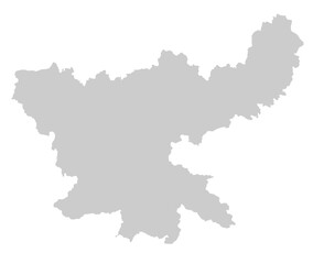  Gray Map of Jharkhand, India