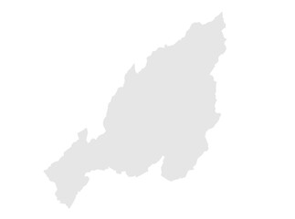 Gray Map of Nagaland, India