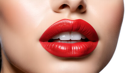 Fototapeta premium Lip liner stroke on white background- Image