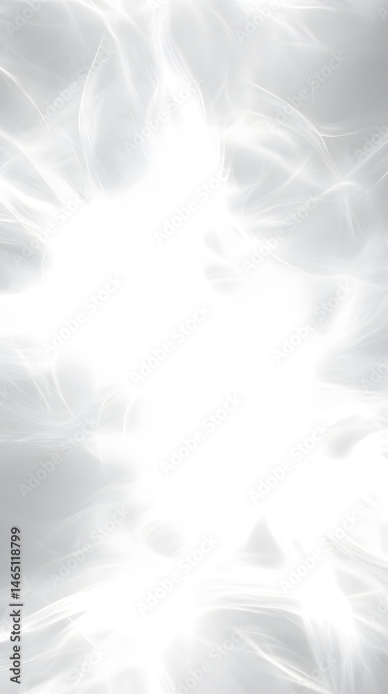 Poster a delicate flowing abstract background with wispy ethereal lines and a soft glowing light creating a