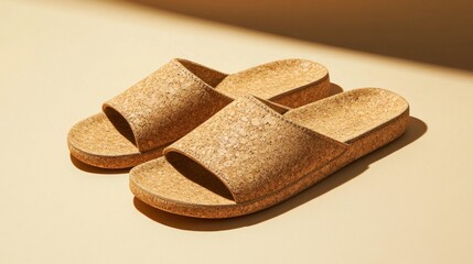 Stylish, natural cork sandals, perfect for summer