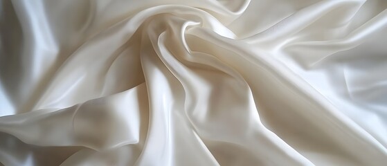 A pristine gossamer like fabric with a smooth flowing and luxurious satin like texture creating a sense of elegance and opulence