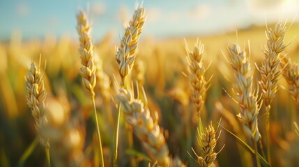 Golden Wheat Field at Sunset