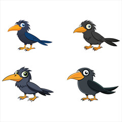 Obraz premium Crow vector Bundle