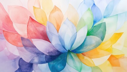 Abstract watercolor flower design