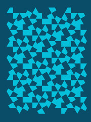 Wall Art Blue Geometric Pattern