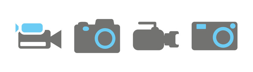 Photo and video camera icon vector. Photography symbol. Photographing sign. Vector illustration eps 10