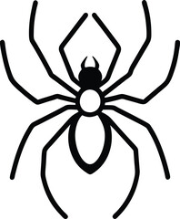 black widow spider icon vector