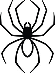 black widow spider icon vector
