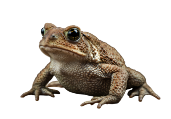 American Toad CloseUp Photo of a Common Toad isolated on white background