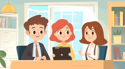 Financial advisor guiding young couple through diverse investment opportunities, fostering informed financial decisions, building future wealth