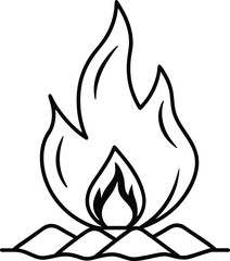 vector illustration of a campfire