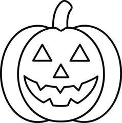 carved halloween pumpkin icon vector
