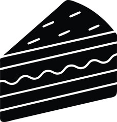 cake slice icon, cake slice logo, birthday cake