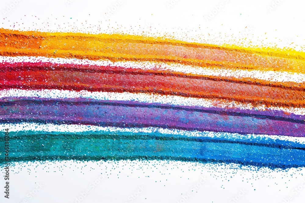 Poster vibrant eye shadow creating patterns on a blank canvas showcases the beauty product's texture