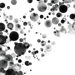 The image shows a collection of scattered gray spots against a plain white background