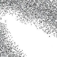 The image shows a collection of scattered gray spots against a plain white background
