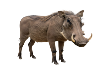 Powerful Warthog Image HighResolution Photo isolated on white background