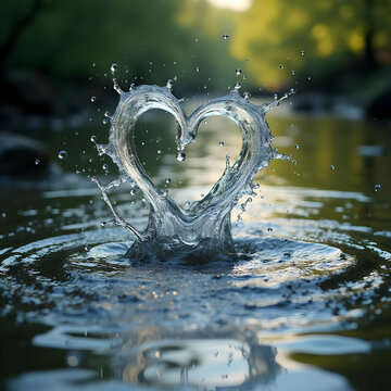 Water Heart: A Stunning Splash of Love in Nature