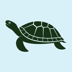 Turtle silhouette minimalist