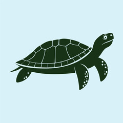 Turtle silhouette design vector