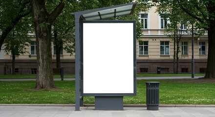 Minimalist Exposure&mdash;Digital Lightbox Mockup Panel Framing a Green Park Backdrop
