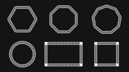 Set of Greek Pattern Design Shapes - Greek Pattern