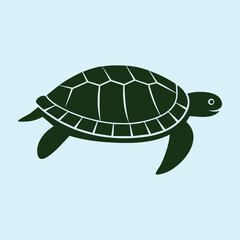 Turtle silhouette vector design