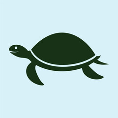 Sea Animal Turtle Silhouette Graphic Illustration