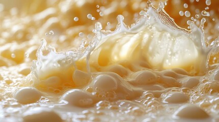Close-up of shea butter being whipped to a light, fluffy texture isolated on transparent background