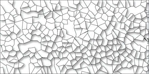 Obraz premium Abstract geometric pattern with cell-like structure and shadows depicting a voronoi diagram style with polygonal shapes and dynamic contrast