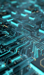 Fototapeta premium Circuitry illuminations a convergence of electric pathways for digital connection and advancement