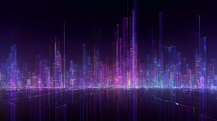 Envisioning tomorrow luminous urban fabric embracing the ethereal heights of technology and innovation