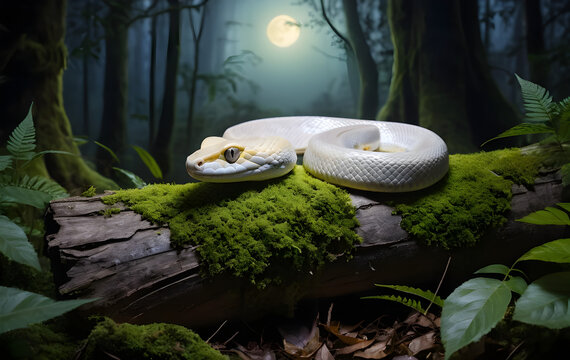 a beautiful Albino Burmese python 