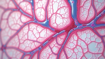 Microscopic schematic diagram of vascular network