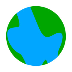 Clean flat vector of Earth illustration for educational use