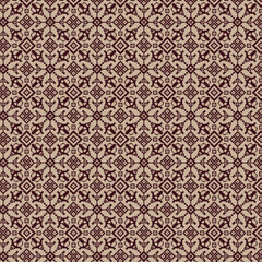 vector seamless pattern with abstract flowers