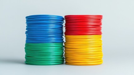 Colorful stacked cylinders