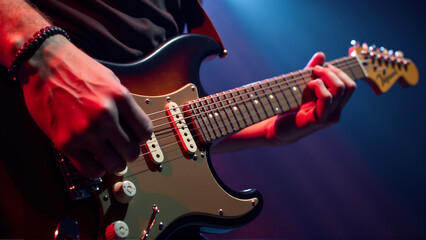 Obraz premium Retro Guitar Solo Closeup