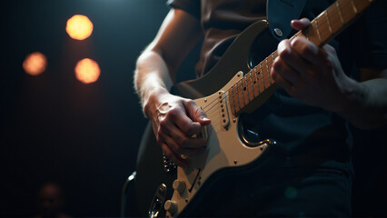 Obraz premium Retro Guitar Solo Closeup