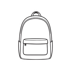 Backpack and Gear Icons Silhouettes Monochrome Flat Vector Design


