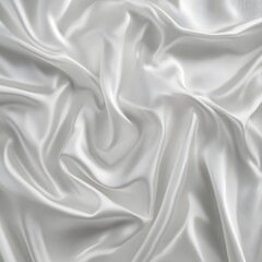 Obraz premium A beautifully smooth and shiny satin fabric with delicate folds and waves creating a serene and elegant background